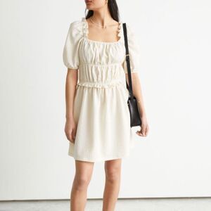 NWT & Other Stories Voluminous Puff Sleeve Mini Dress, Cream, L Tomato Girl